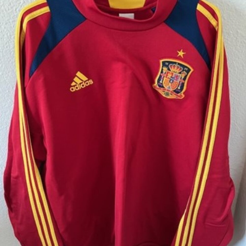 Adidas Spain Soccer Jersey Black Long Sleeve